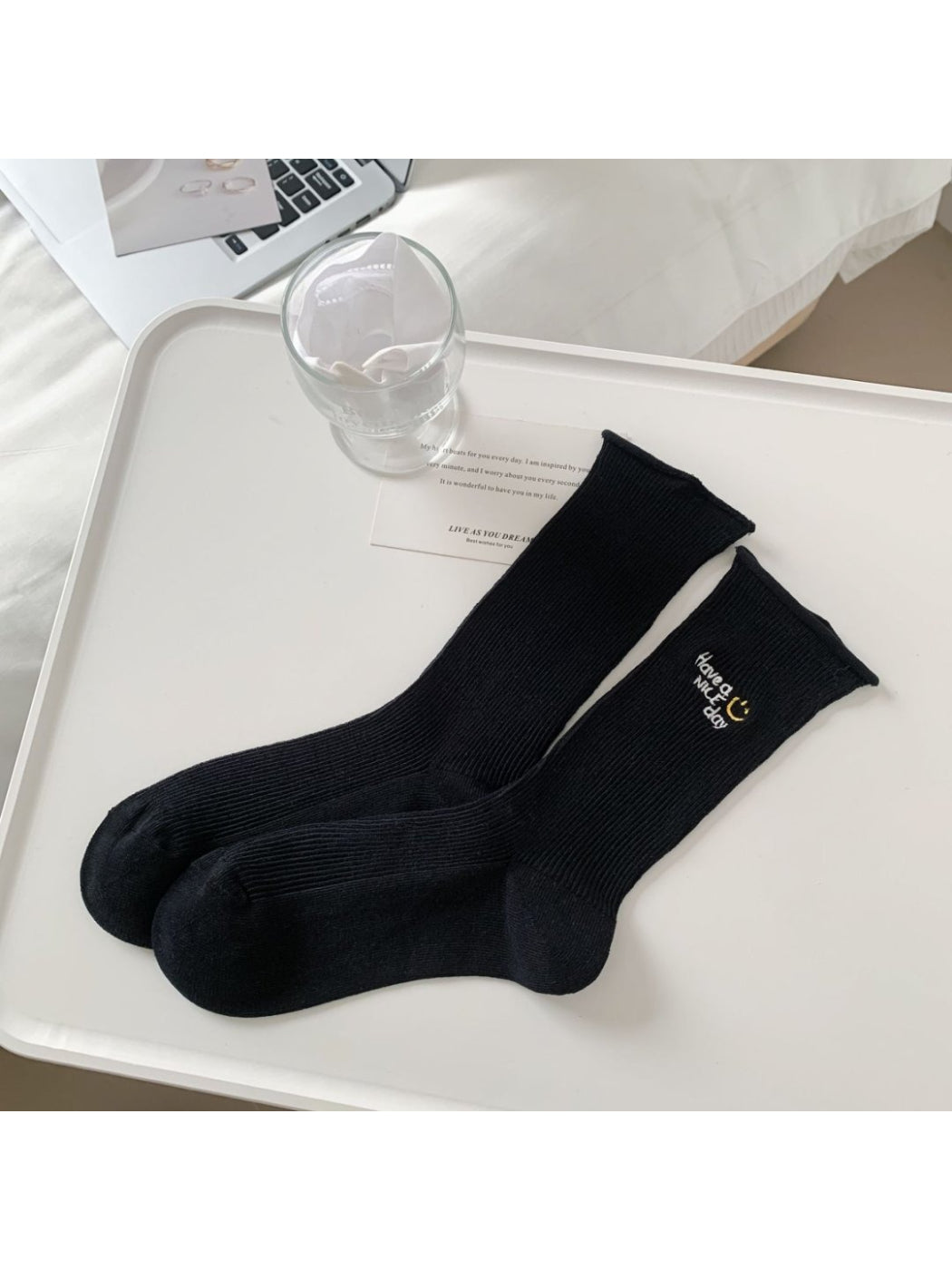 Rufia - Have a Nice Day Ribbed Crew Socks product image 4