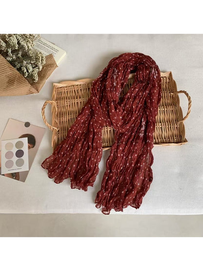Scarvii - Polka Dot Crinkled Scarf