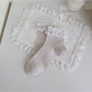 Rufia - Lace Trim Floral Mid Calf Socks