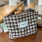 Cosbai - Houndstooth Canvas Cosmetic Bag