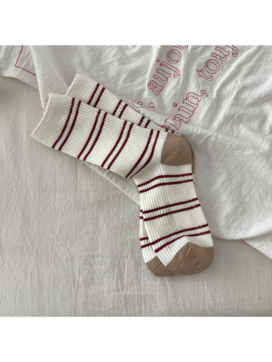 Rufia - Soft Ribbed Stripe Daily Crew Socks product image 7