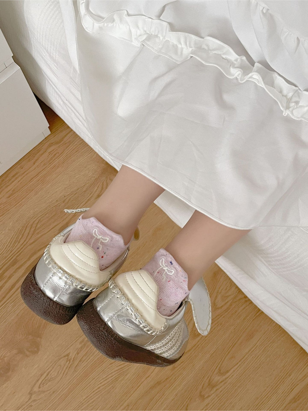 Rufia Ribbon Dot No Show Socks product image