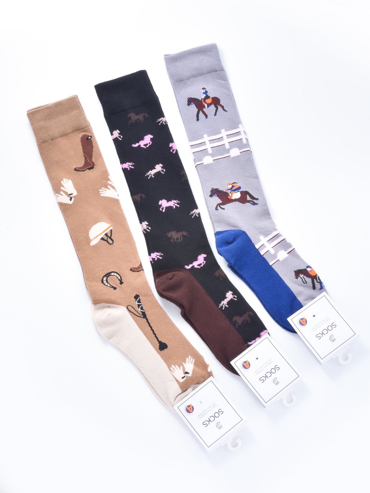 Rufia - Horseback Rider Pattern Calf-Length Socks