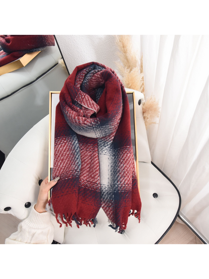 Scarvii - Soft Plaid Winter Scarf