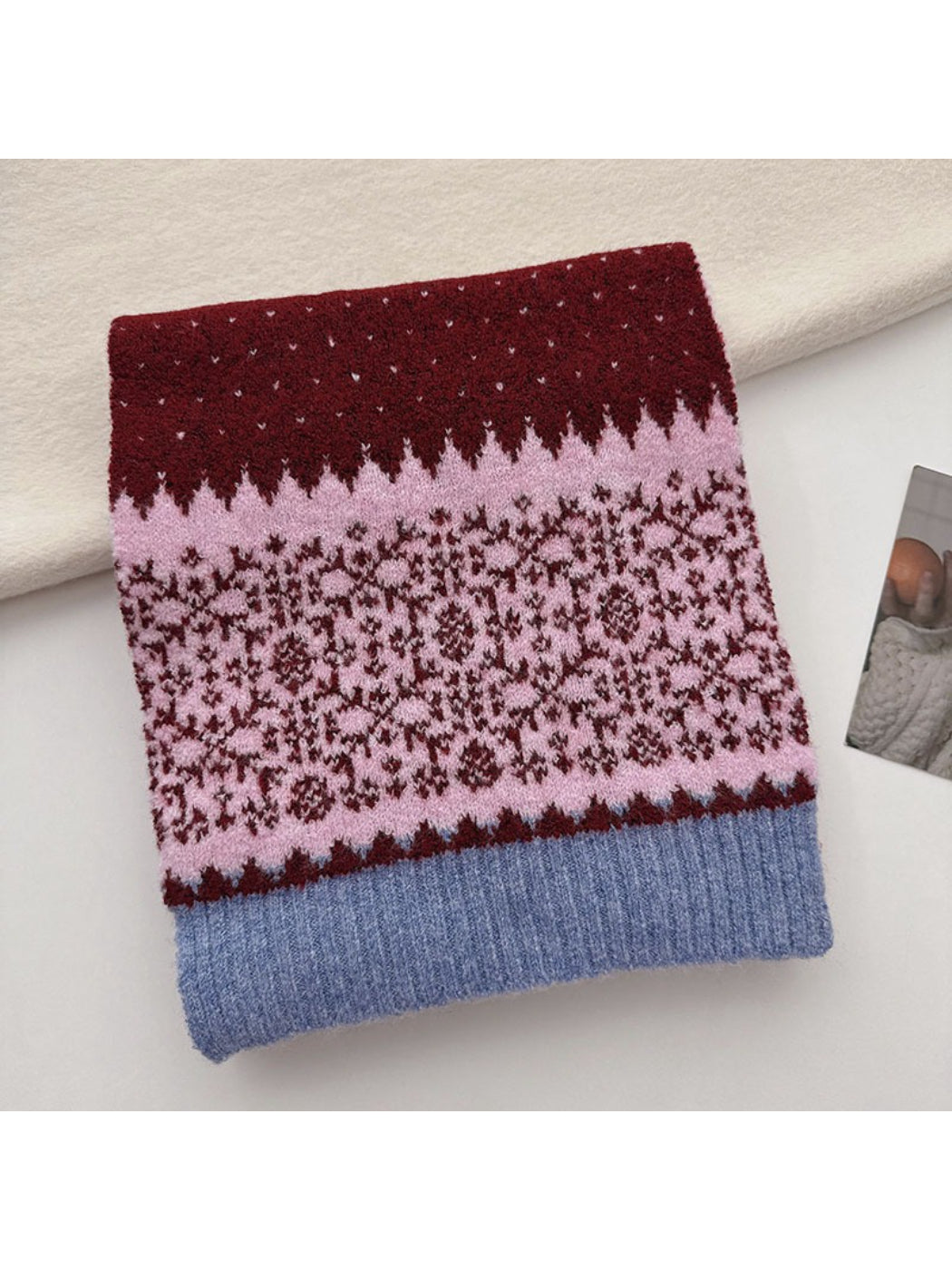 Scarvii - Fair Isle Knit Long Scarf
