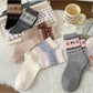 Rufia - Puppy Dog Pattern Cute Mid-Calf Socks