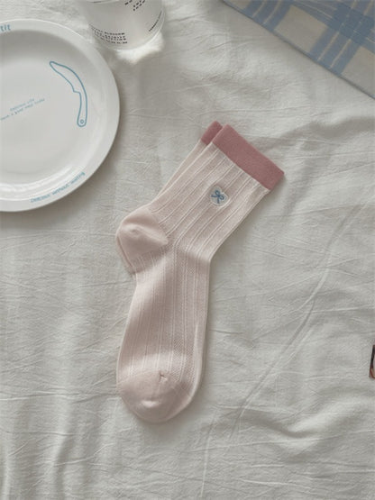 Rufia - Soft Ribbed Bow Accent Crew Socks product image 10