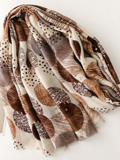 Scarvii - Soft Retro Geometric Print Scarf - 4 Colors