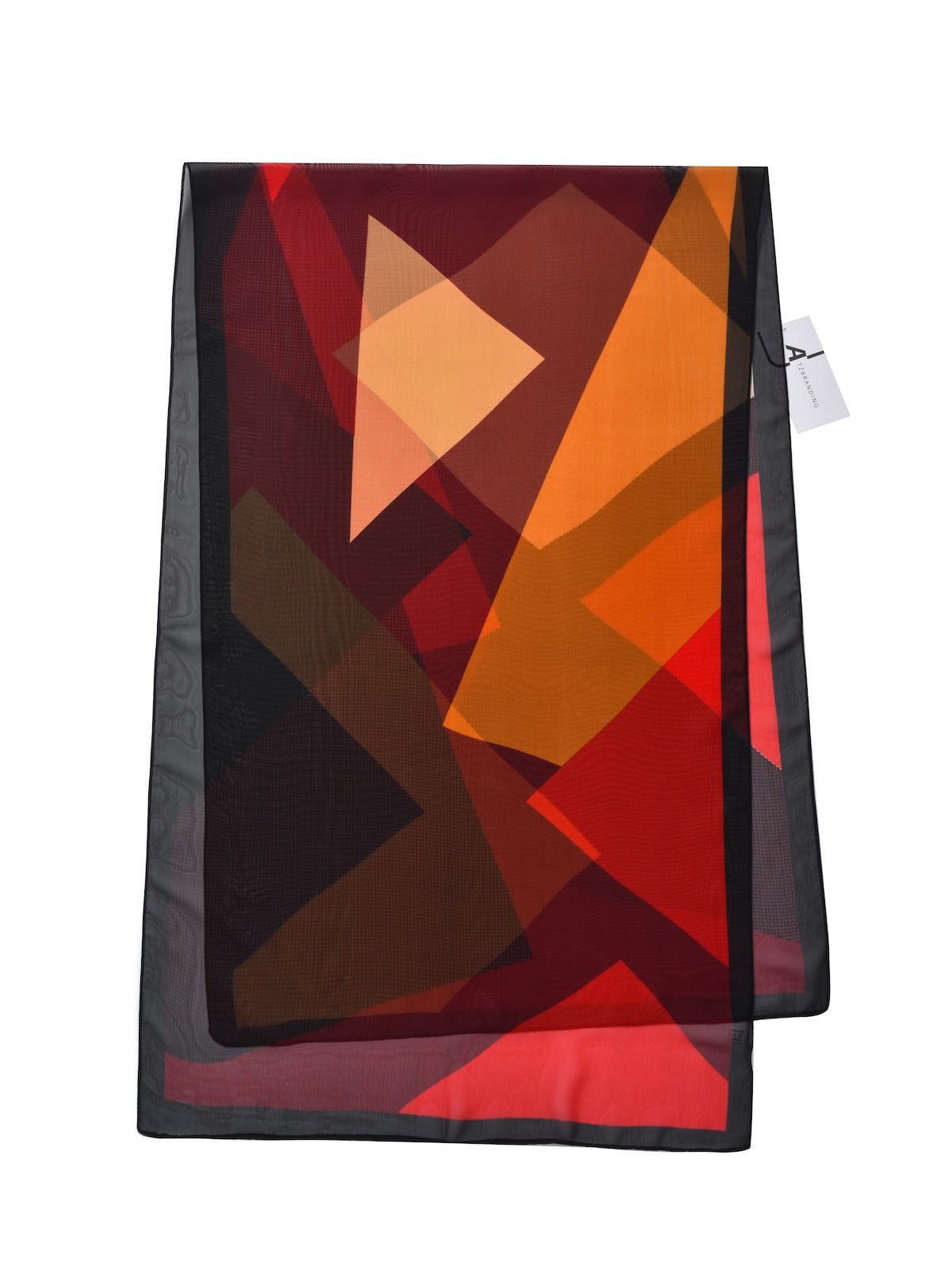 Scarvii - Geometric Color-Block Chiffon Scarf