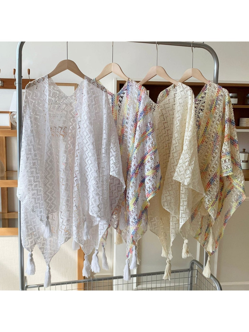 Scarvii - Draped Cape Style Lace Scarf Wraps