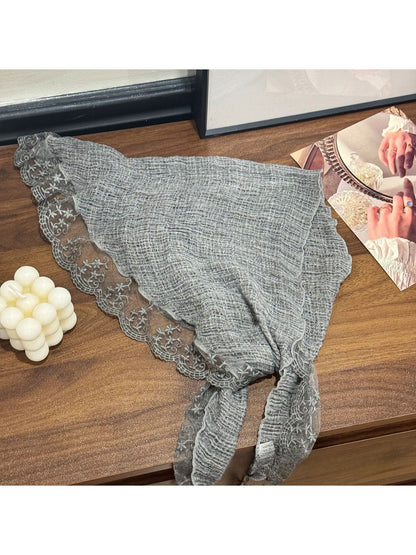Scarvii - Openwork Lace Design Triangle Bandana