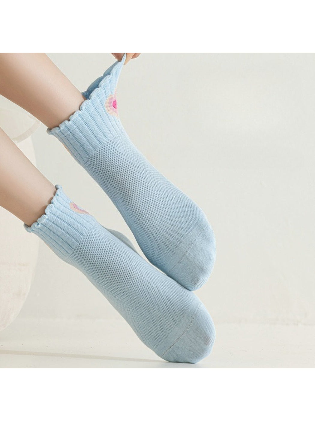 Rufia - Sweet Heart Detail Ribbed Crew Socks product image 2
