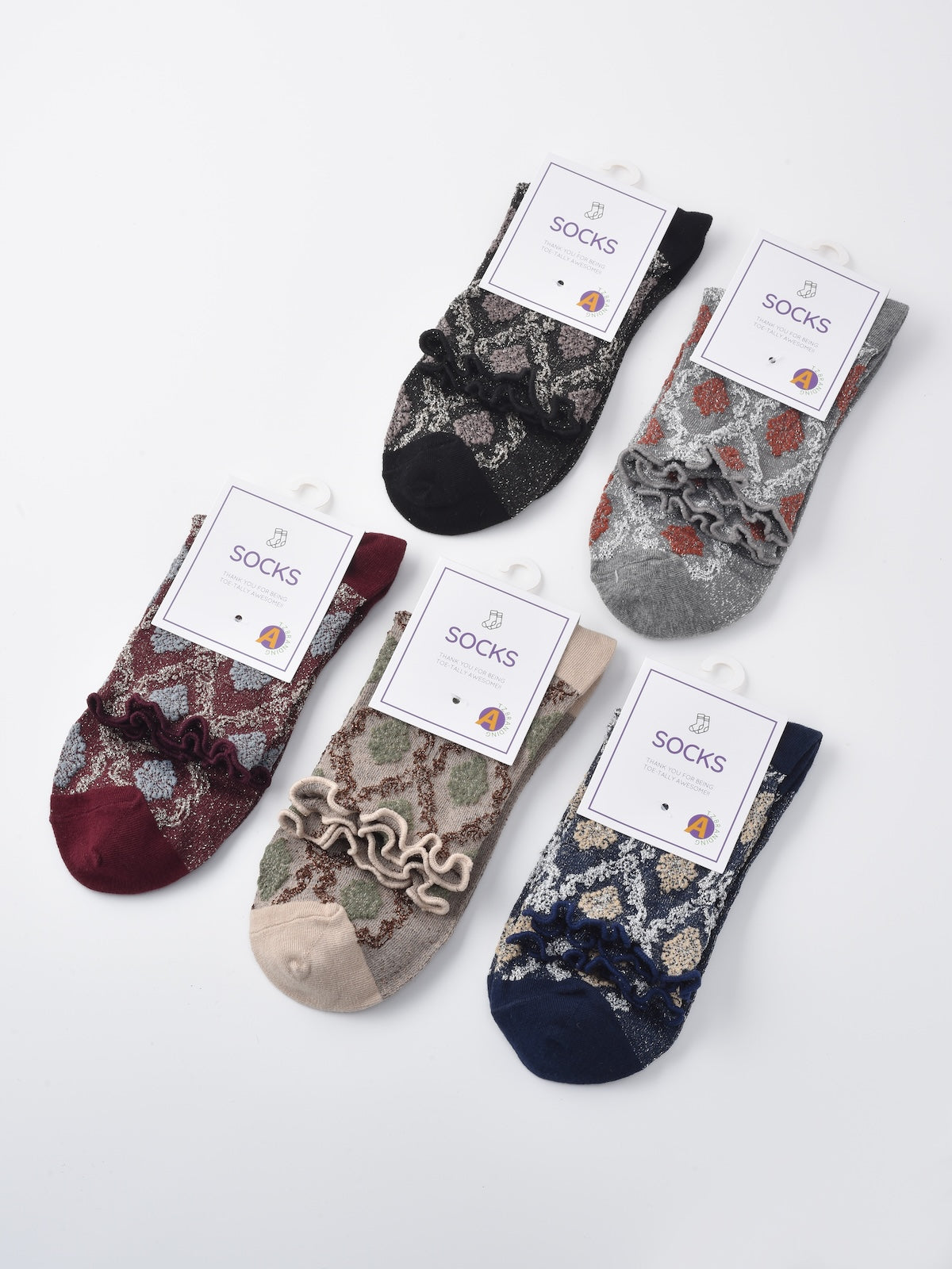Rufia - Retro Argyle Pattern Women's Socks