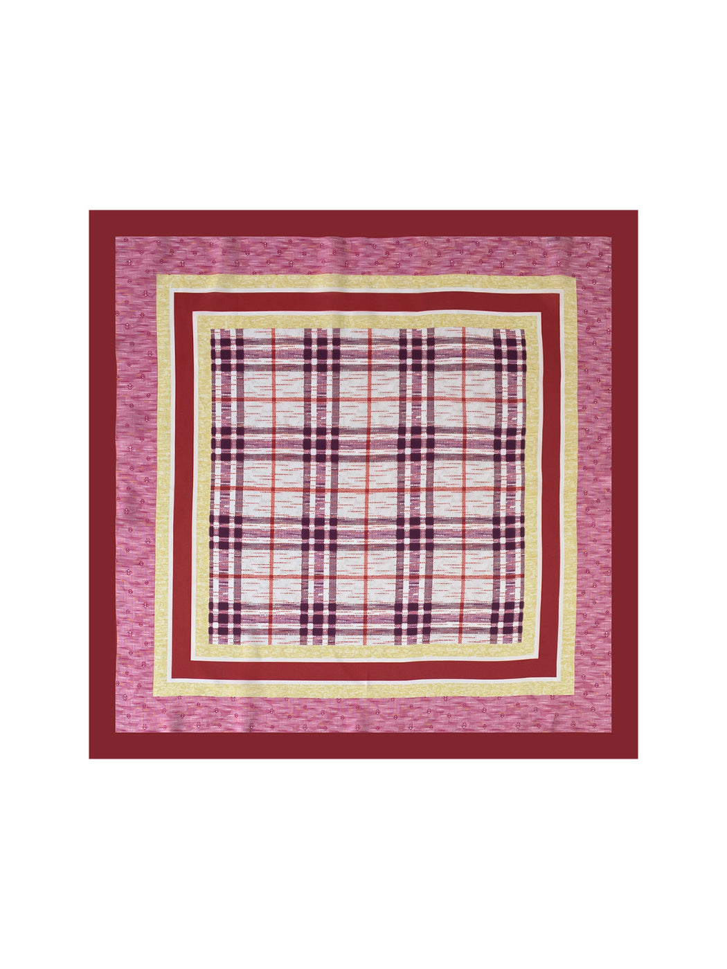 Scarvii - Plaid Print Square Scarf