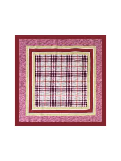 Scarvii - Plaid Print Square Scarf