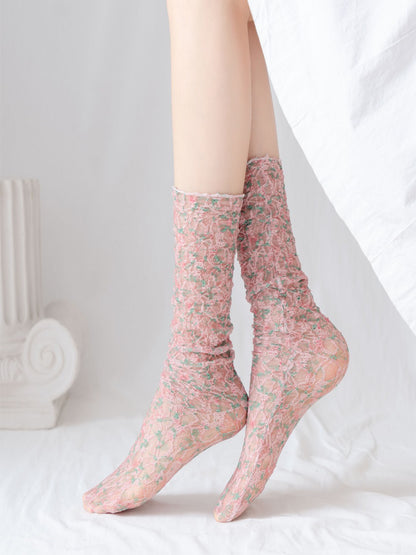 Rufia - Ditsy Floral Sheer Socks