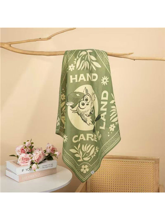 Scarvii - Animal Print Floral Border Square Scarf