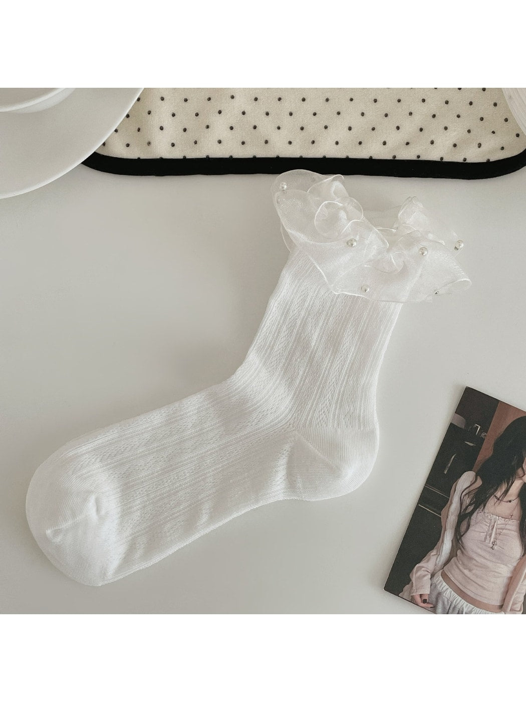 Rufia - Sweet Bow Detail Crew Socks