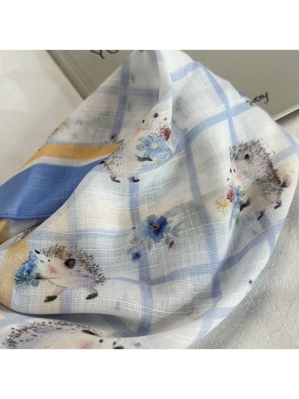 Scarvii - Floral Print Triangle Scarf