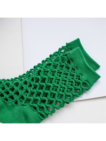 Rufia - Openwork Panel Crew Socks