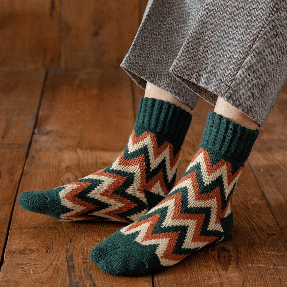 Rufia - Thick Striped Men's Mid-Calf Socks