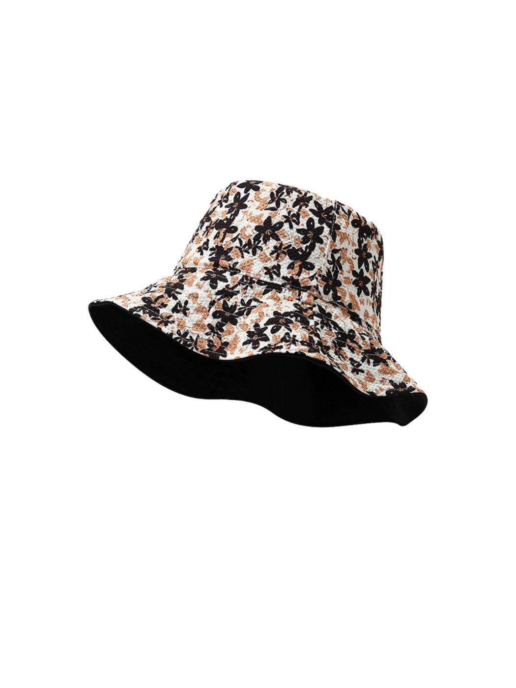 Haila – Floral Print Wide Brim Bucket Hat