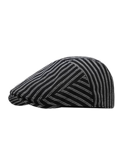 Haila - Stripe Patchwork Newsboy Cap