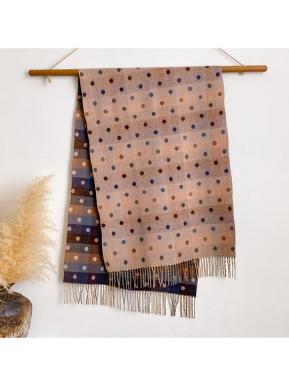 Scarvii - Color Block Polka Dot Scarf & Wrap