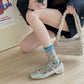 Rufia - Embossed Floral Pattern Women's Socks