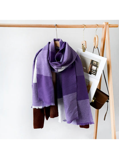 Scarvii - Colorblock Striped Winter Scarf