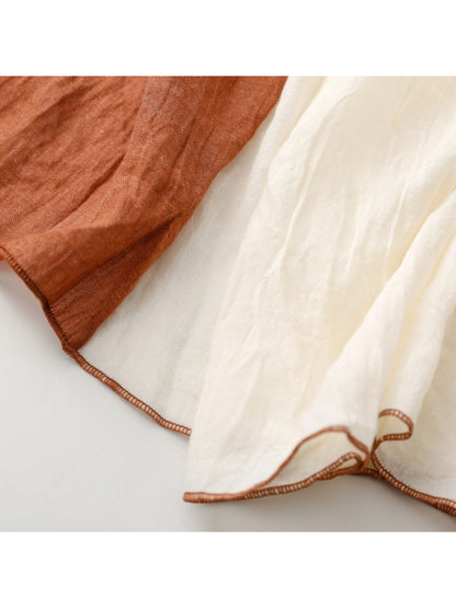 Scarvii - Contrast Panel Soft Drape Everyday Scarf