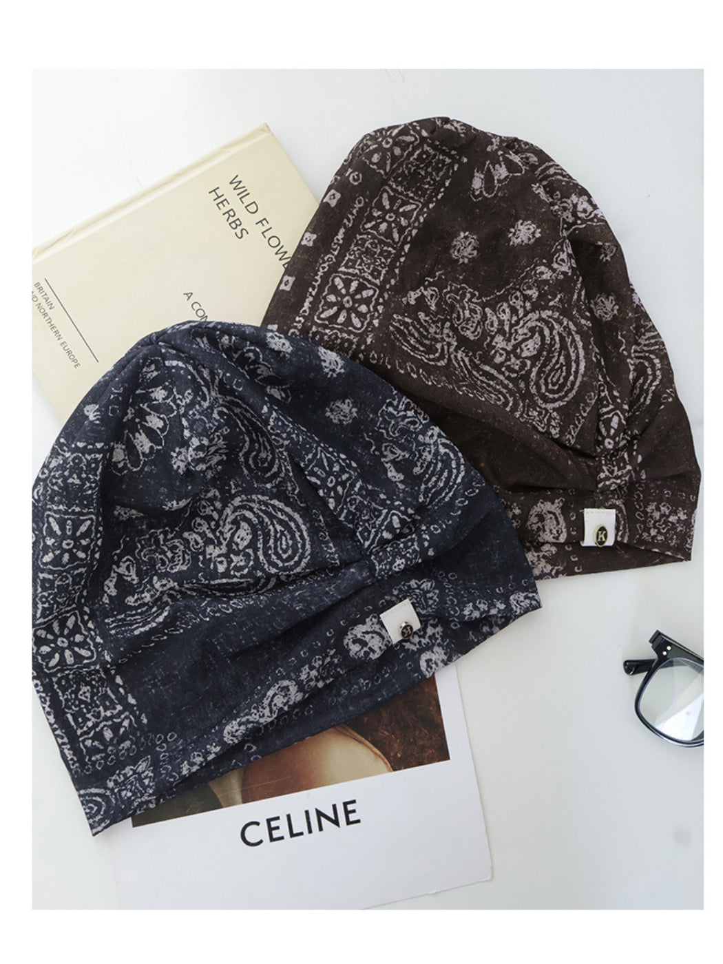 Haila - Paisley Print Slouchy Hat