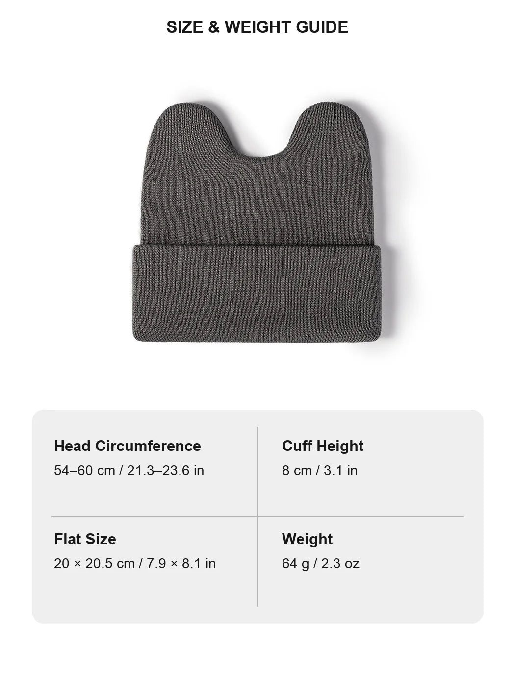 Haila - Rounded Ear Cuffed Knit Beanie