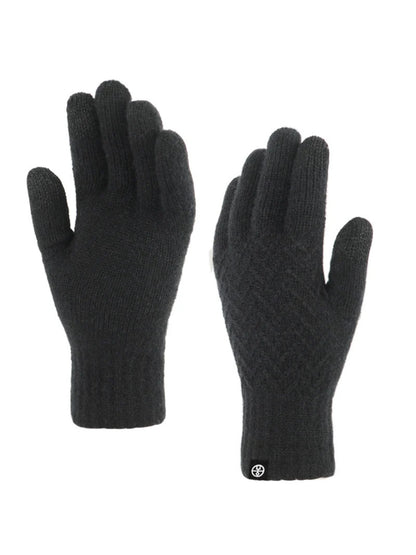 Gloving - Diamond Textured Knit Winter Gloves