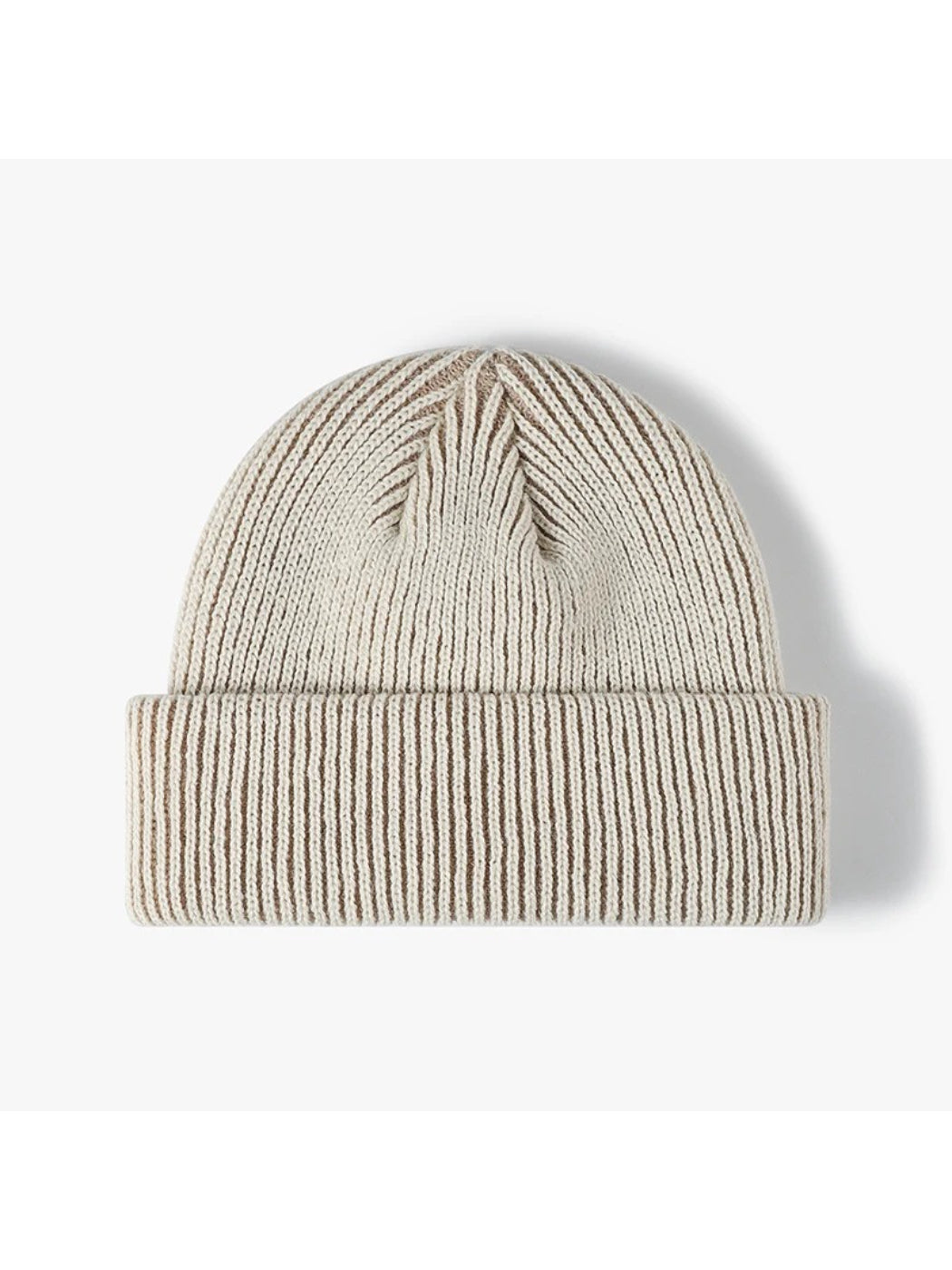 Haila - Contrast-Thread Ribbed Cuffed Knit Beanie