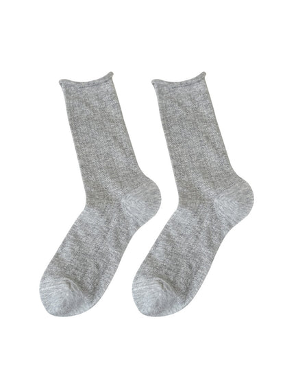 Rufia - Women's Minimal Mesh Knit Crew Socks