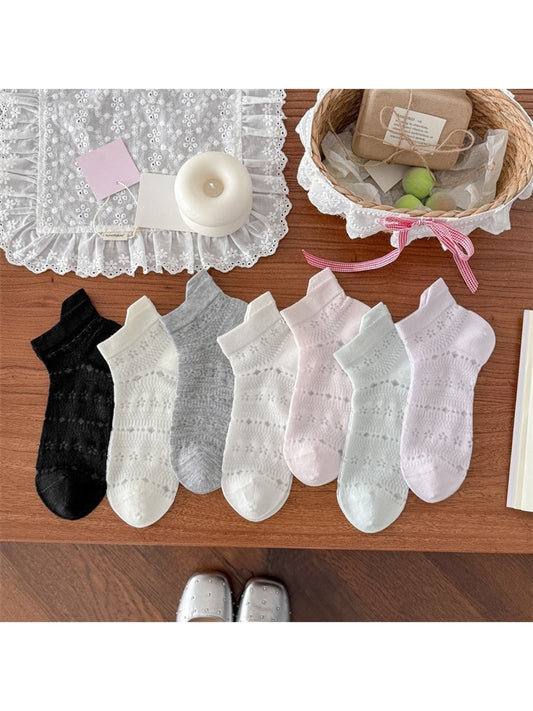 Rufia - Women's Solid Pattern Ankle Socks