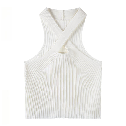 Vesty - Solid Cross-Strap Camisole