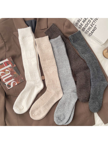 Rufia - Textured Knit Knee High Socks
