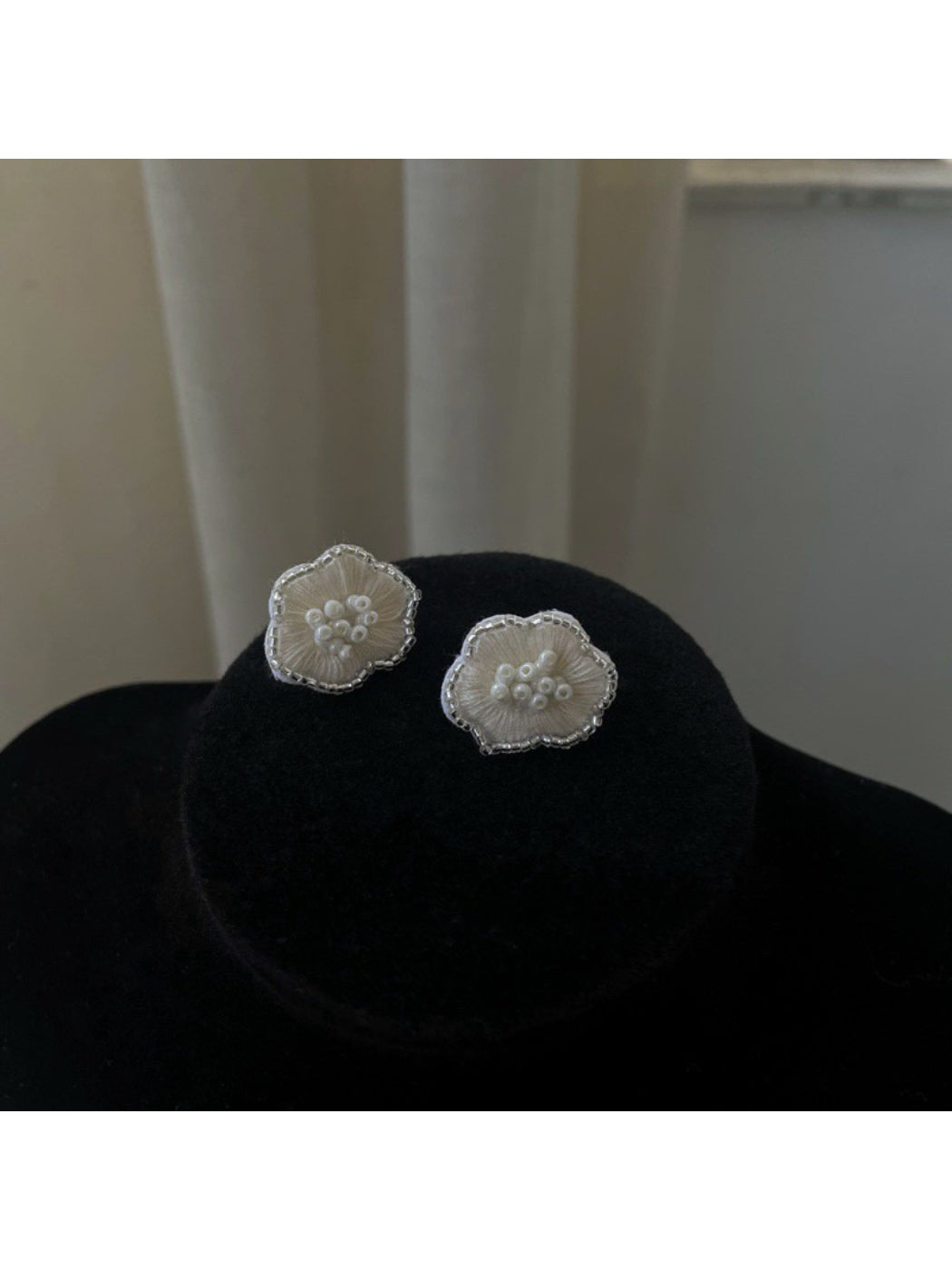 Earwish - Beaded Flower Stud Earrings
