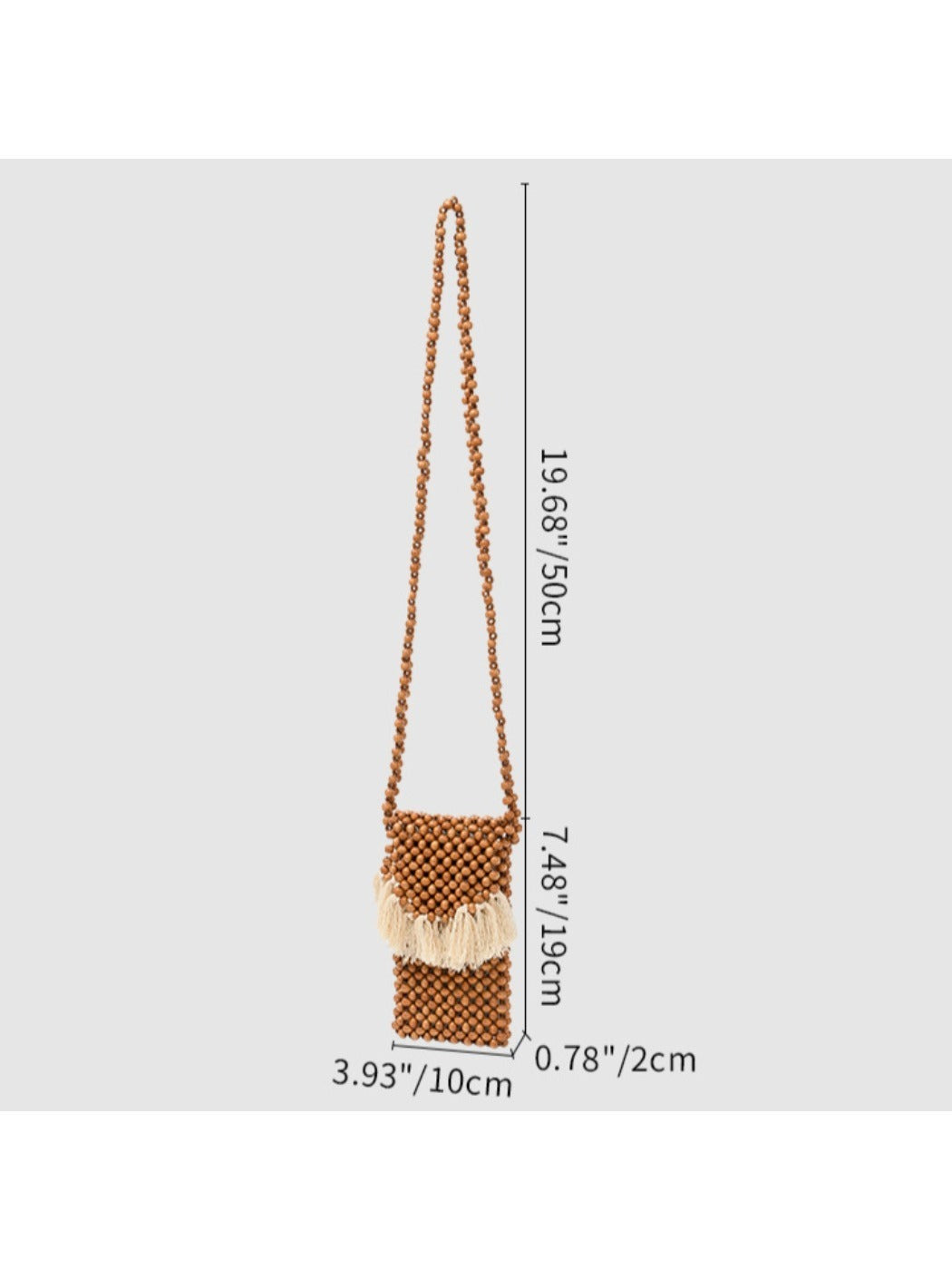 Cosbai - Beaded Woven Mini Crossbody Bag - Boho & Charm