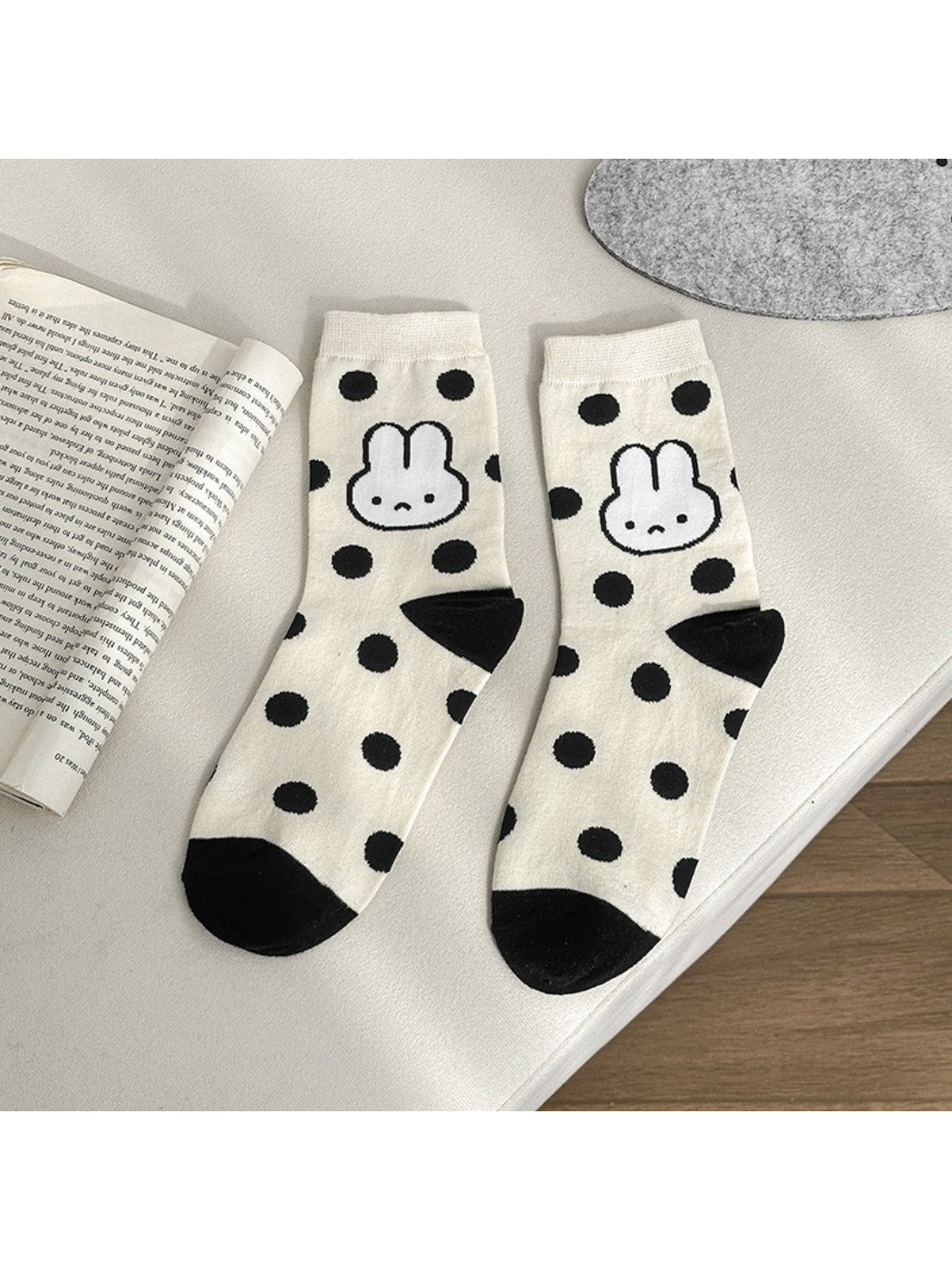 Rufia - Playful Bunny Pattern Crew Socks product image 4