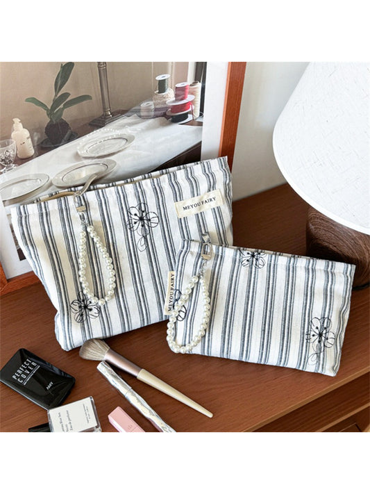 Cosbai Stripe Floral Cosmetic Bag product image