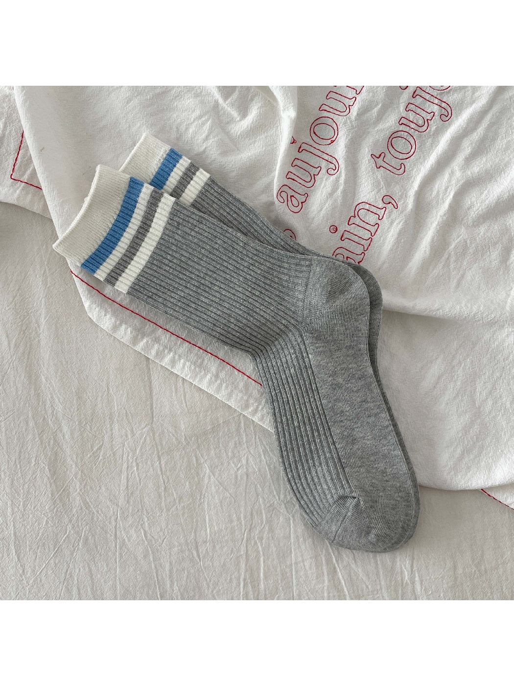 Rufia - Soft Ribbed Stripe Daily Crew Socks product image 4