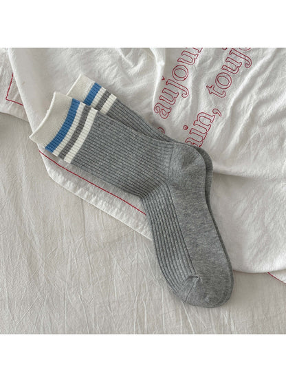 Rufia - Soft Ribbed Stripe Daily Crew Socks product image 4