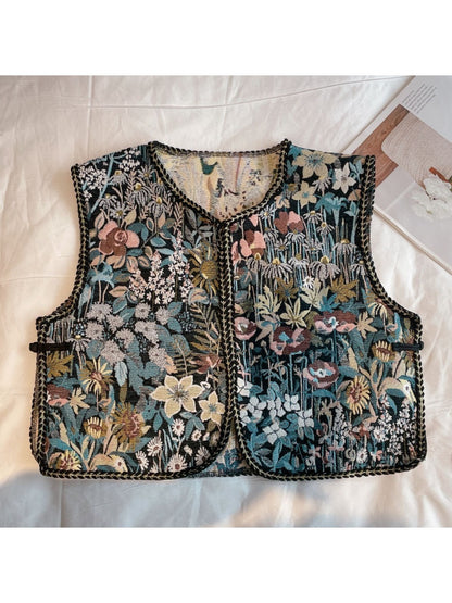 Crosa Bohemian Vest for Free-Spirited Style color options including Brown, Green, Tulip