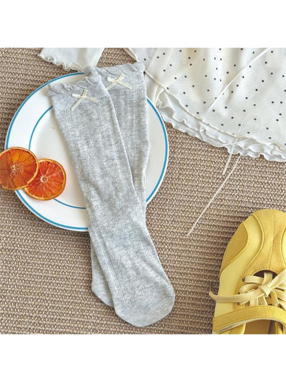 Rufia - Sweet Ruffled Detail Fashion Crew Socks