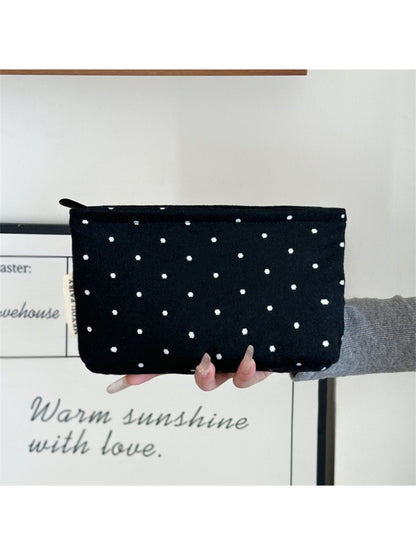 Cosbai - Polka Dot Felt Cosmetic Pouch