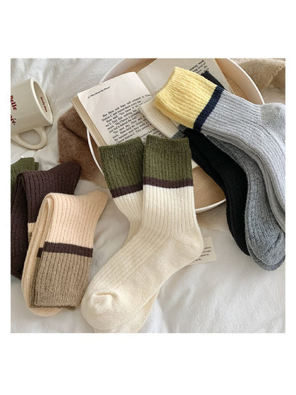Rufia - Classic Colorblock Stripe Crew Socks