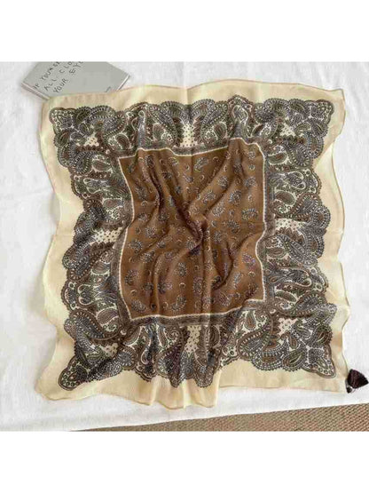 Scarvii - Patterned Simple Style Square Scarf